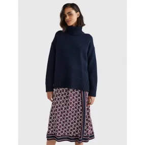 Pull Col Roulé Femme Tommy Hilfiger WOOL BLEND ROLL