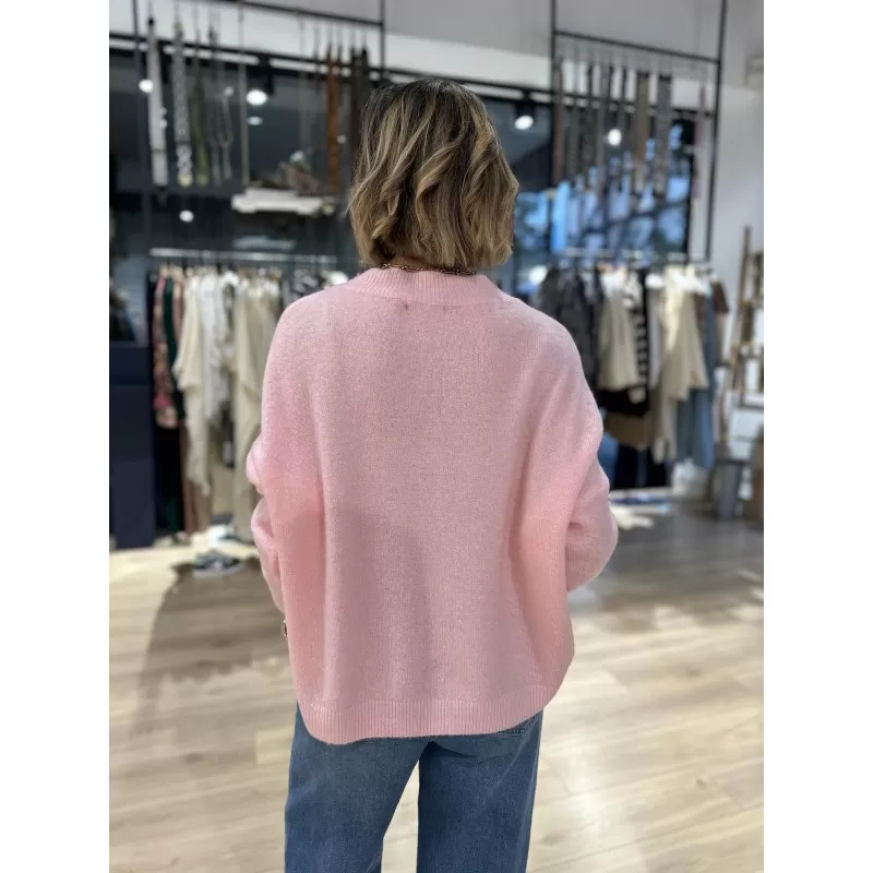 Pull Col V Rose
