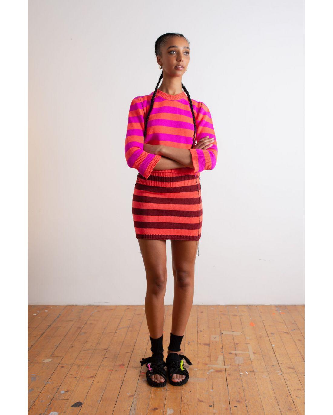 Pull CROPPED NEON ORANGE /NEON PINK - La Fétiche  | Chez Maman Rouen