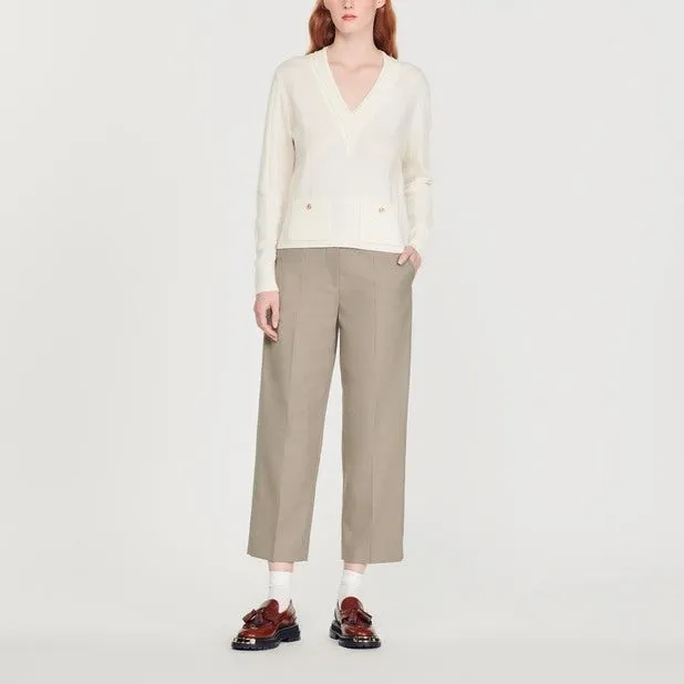 Pull en maille à col V