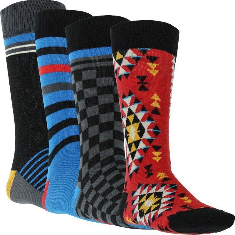 PULL IN 4 paires Chaussettes Mixte Coton PACK30 Noir Multicolore