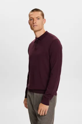 Pull-over en laine de style polo