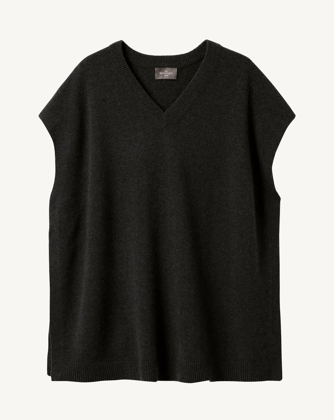 Pull V oversize sans manches