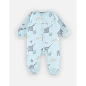 Pyjama 1 pièce imprimés éléphants vert - Noukies