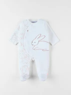 Pyjama 1 pièce lapin en velours, - Noukie's - Multicolore