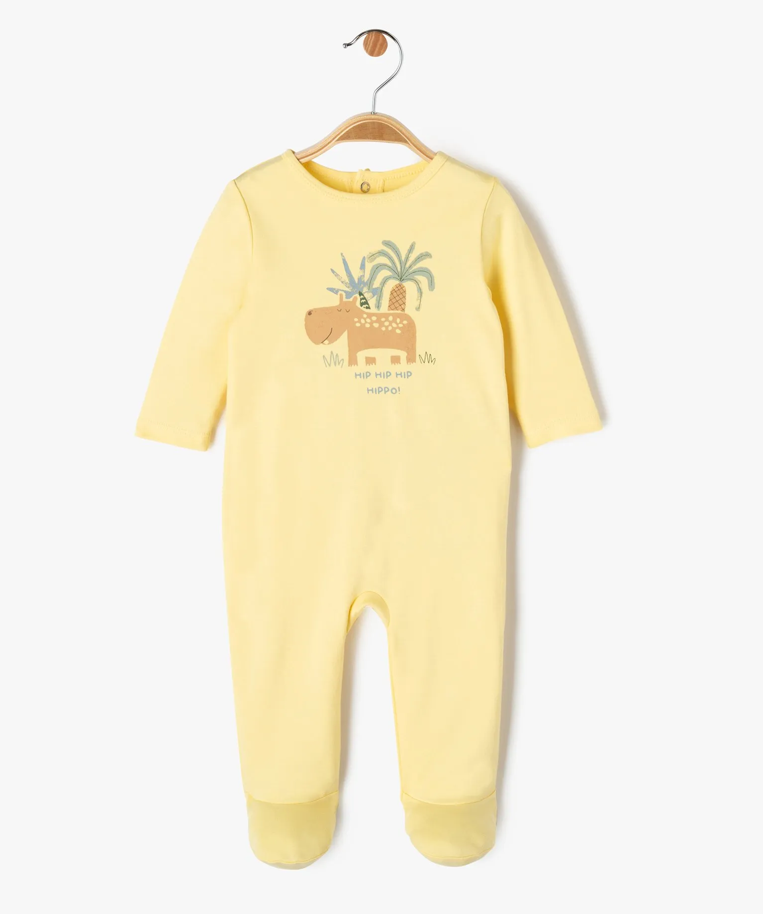 pyjama dors-bien avec motif exotique bebe garcon jaune