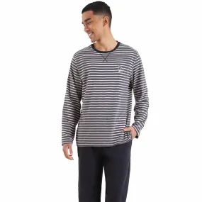 Pyjama long homme Rayures Gris Manches longues en coton Athéna - Pyjama & Peignoir Homme sur MenCorner
