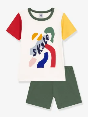 Pyjama short PETIT BATEAU blanc imprimé - Petit Bateau