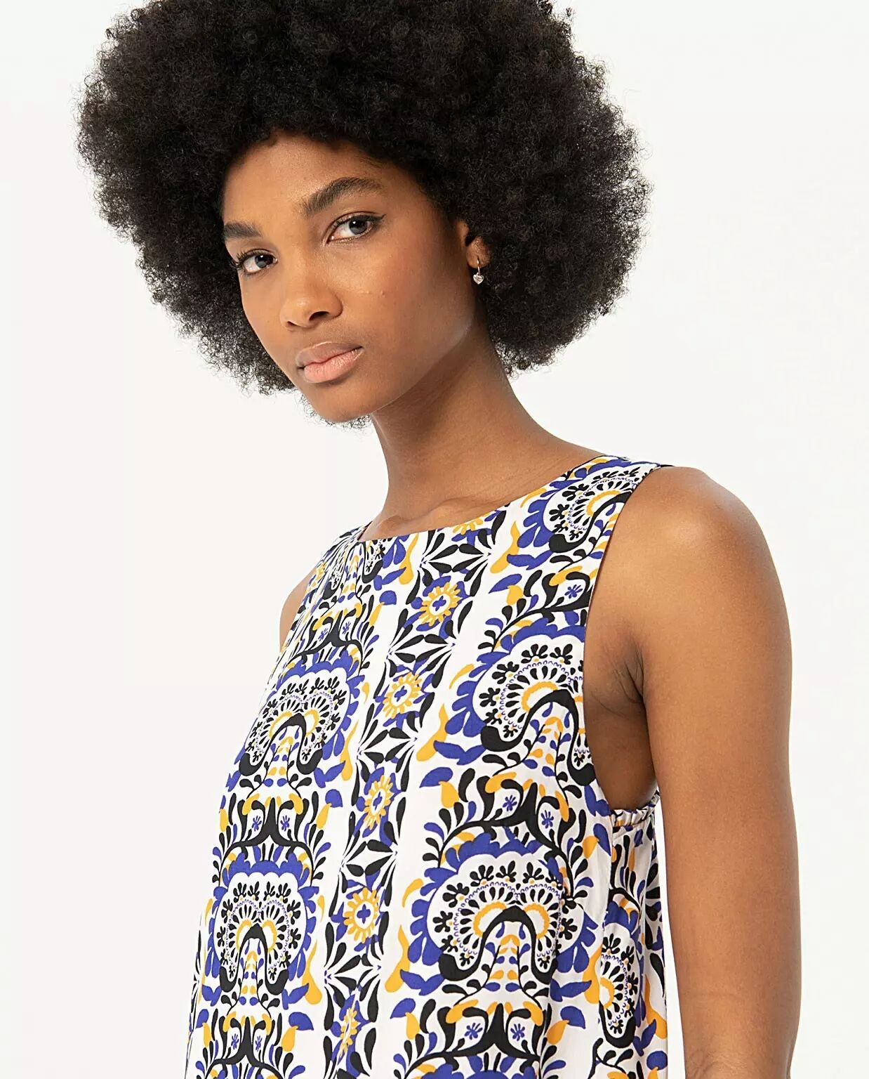 Robe bleue coupe droite Surkana