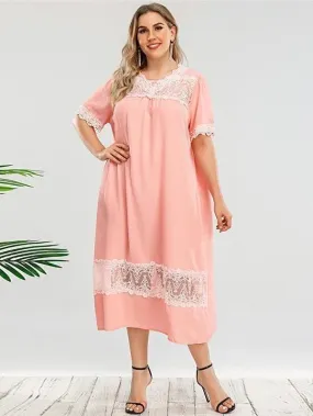 Robe Bohème Grande Taille Petites Dentelles