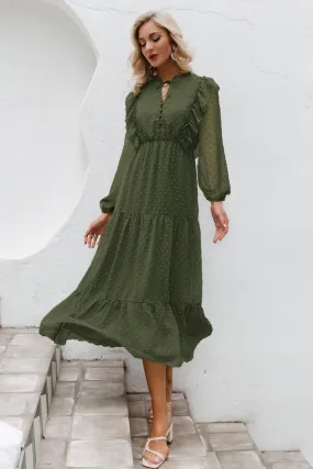 Robe Bohème Vert Olive
