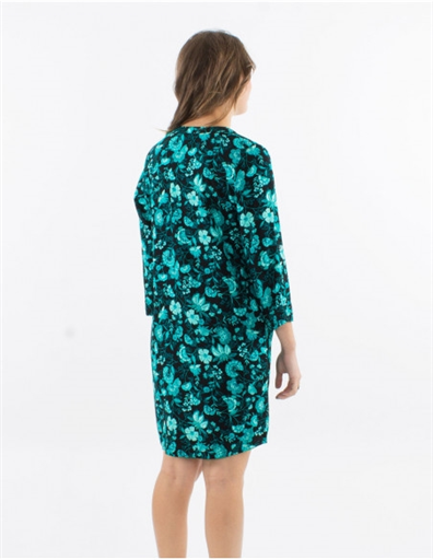 Robe Chemise Coline Noire - Bleu Clair