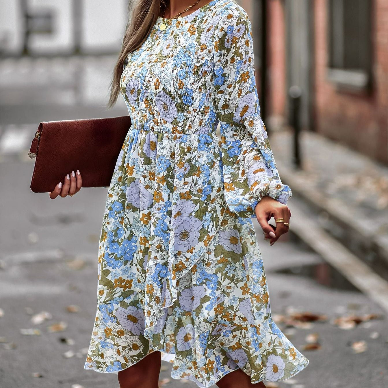 Robe Courte Evasée Fleurie