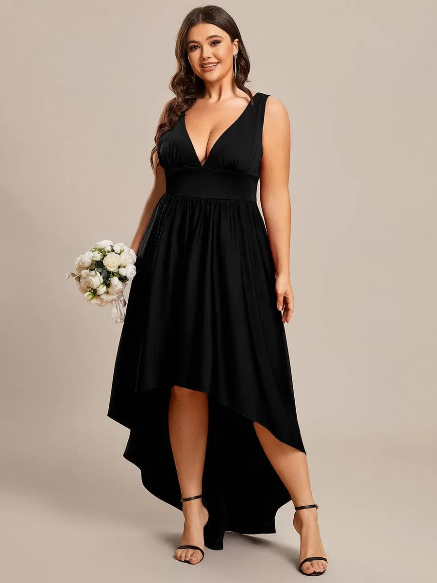 Robe Demoiselle d'honneur élégante Taille Empire Sans Manches