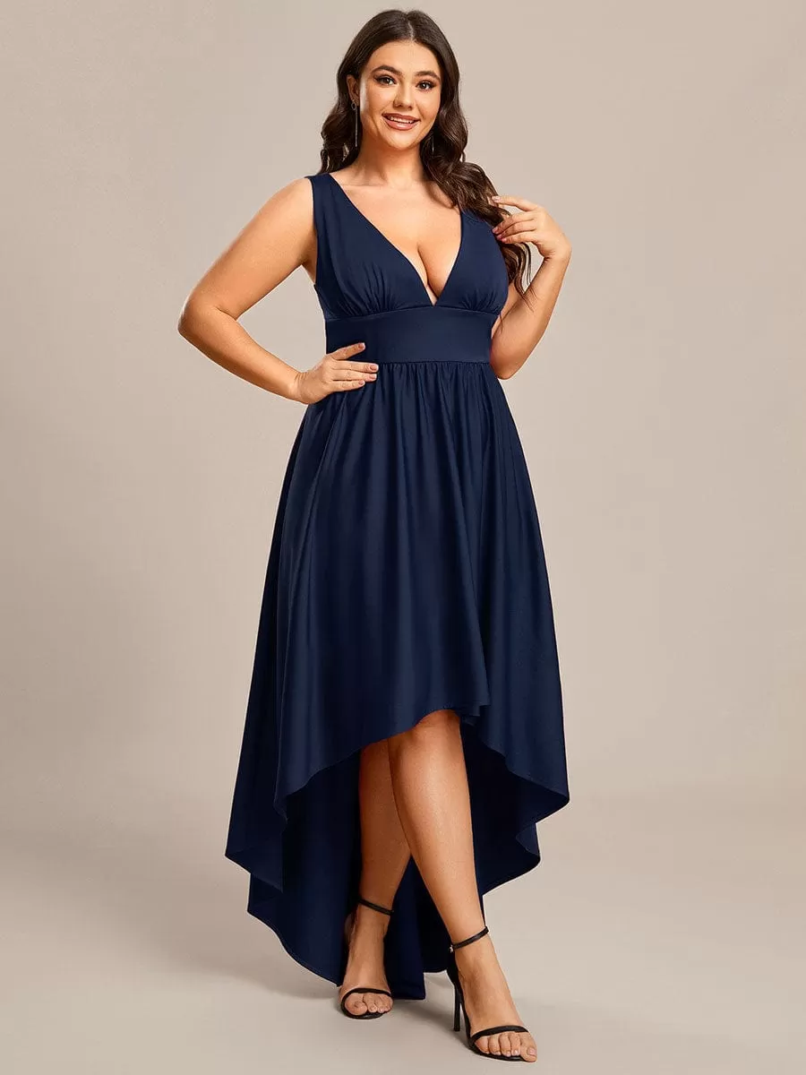 Robe Demoiselle d'honneur élégante Taille Empire Sans Manches