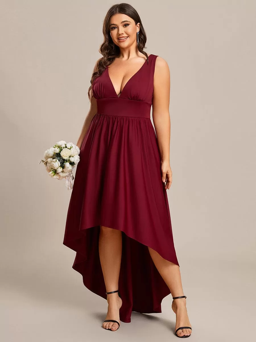 Robe Demoiselle d'honneur élégante Taille Empire Sans Manches