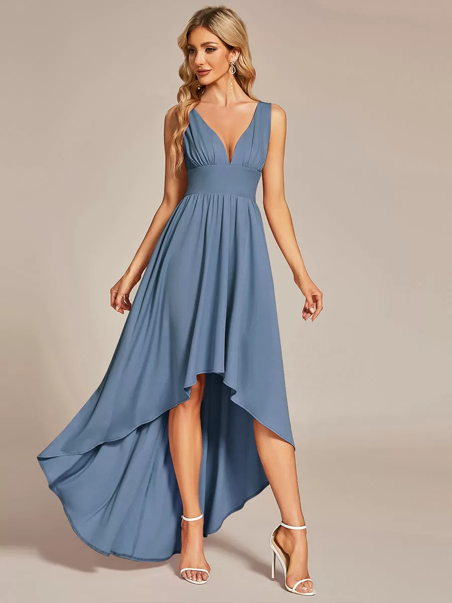 Robe Demoiselle d'honneur élégante Taille Empire Sans Manches