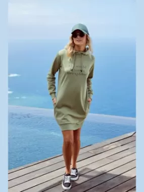 Robe en matière sweat robe sweat confortable à capuche