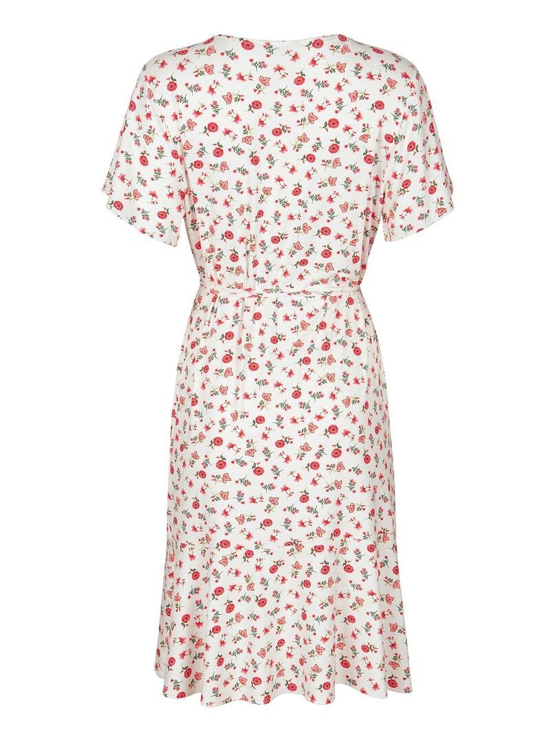 Robe estivale manches courtes Java - Ecru