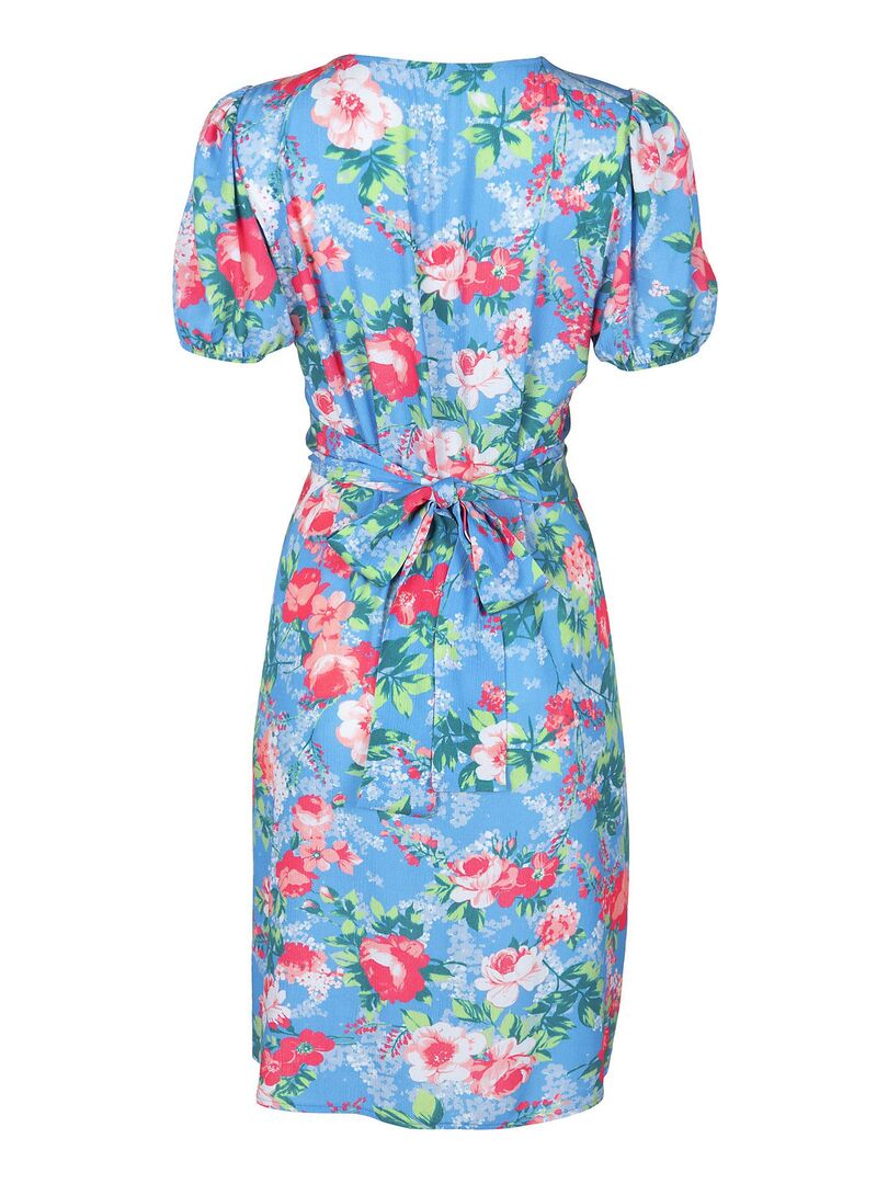 Robe estivale manches courtes Manila - Bleu