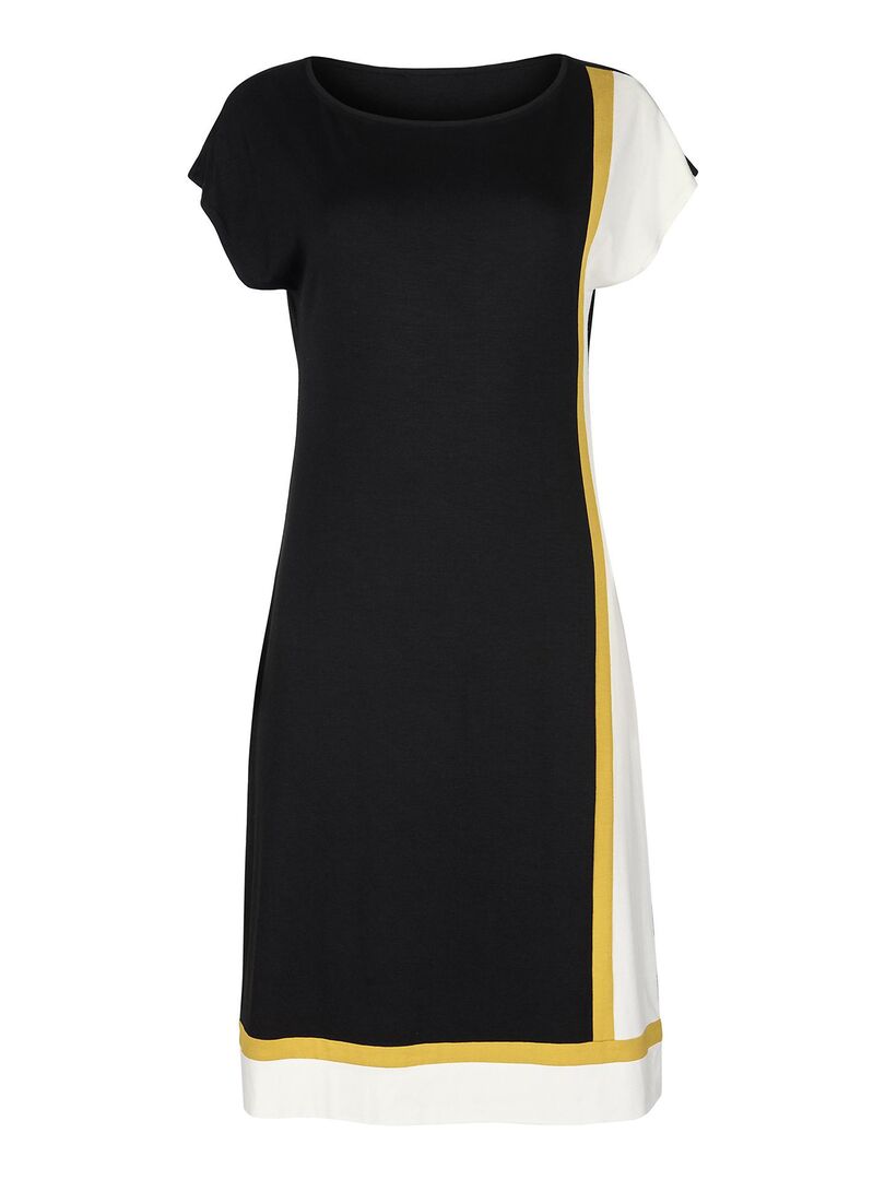 Robe estivale manches courtes Saint Tropez - Noir