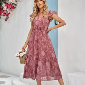 Robe Fluide Fleurs Voile