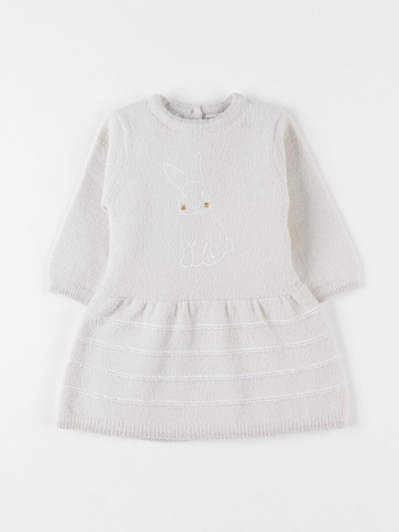 Robe lapin tricot, chiné Noukie's - Beige