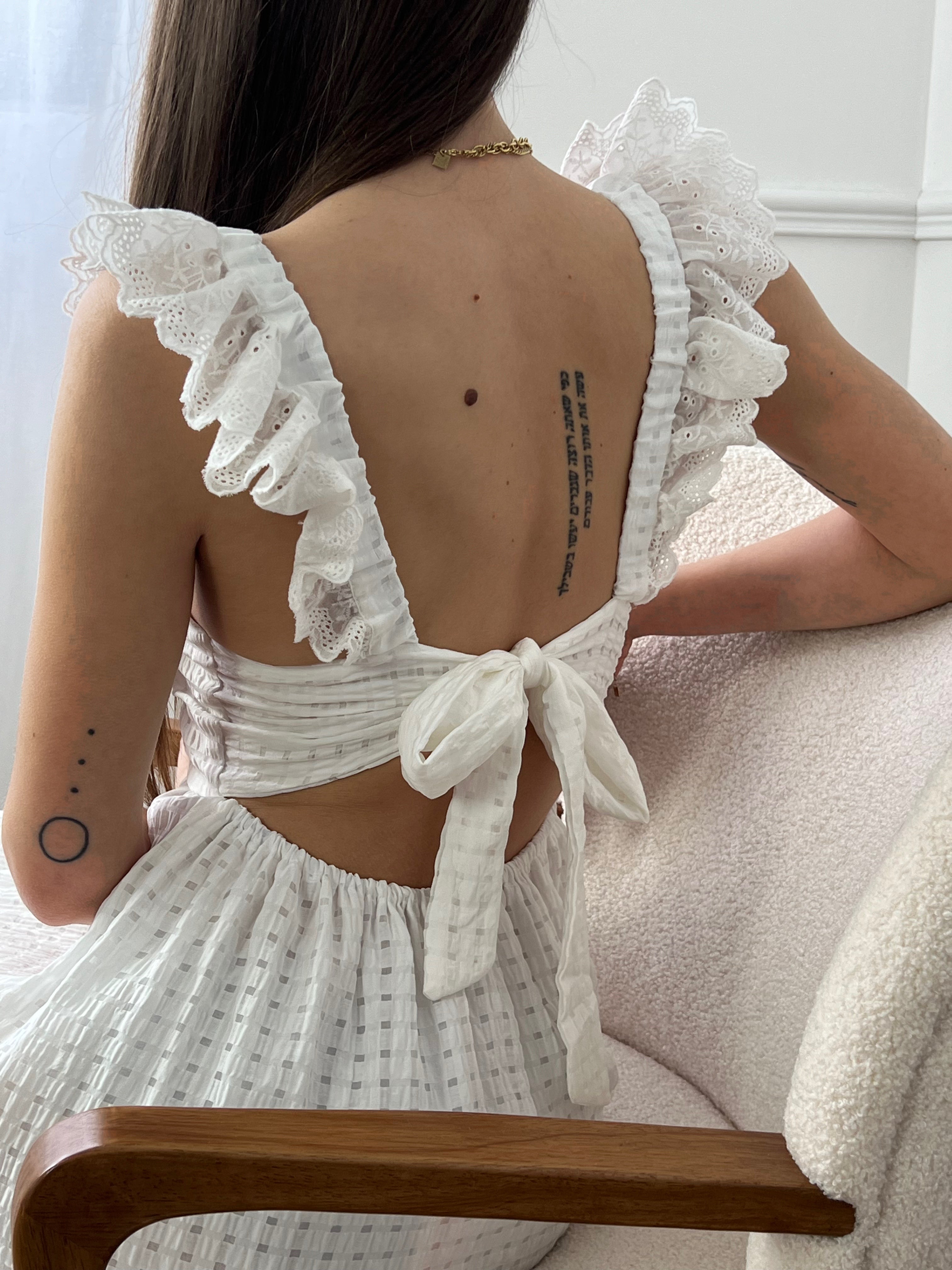 Robe longue bohème écrue : Zely