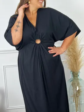 Robe longue noire curve : Alwena