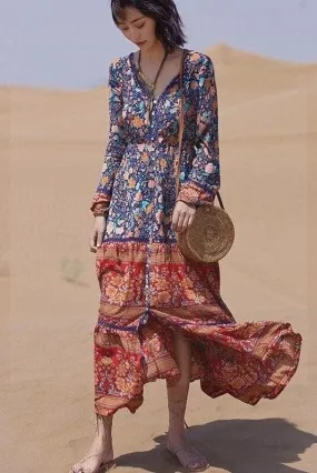 Robe longue style bohème hiver