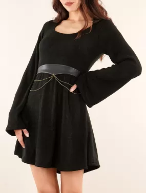 Robe patineuse Müse, Noir