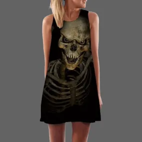Robe tête de mort gothique