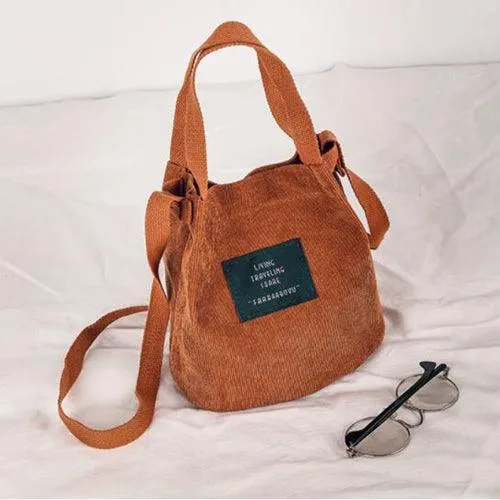 Sac Bohème Seau Toile Cordon