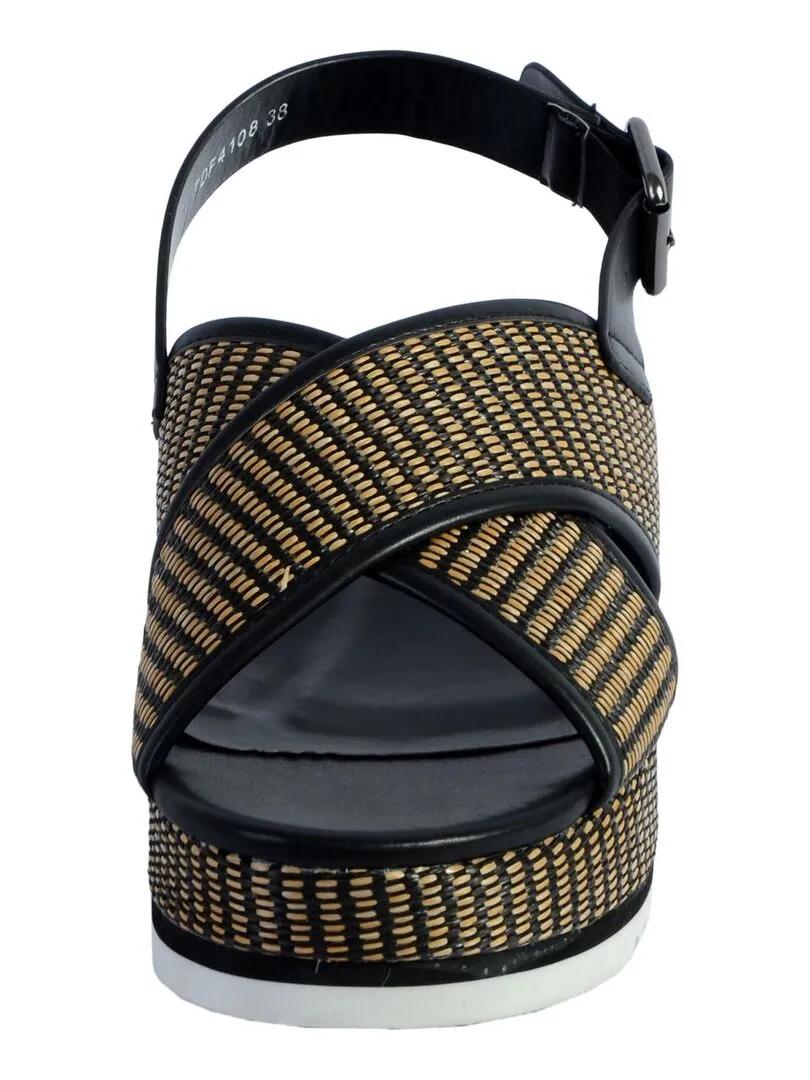 Sandale Compensee The Divine Factory TDF4108 - Noir