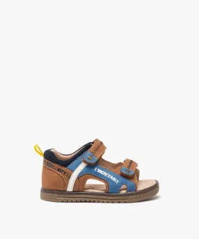 sandales bebe garcon avec col mousse et brides a scratch - gepy orange sandales et nu-pieds