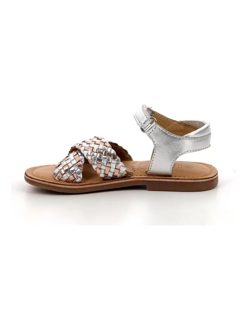 Sandales Cuir Canibraid - Argent