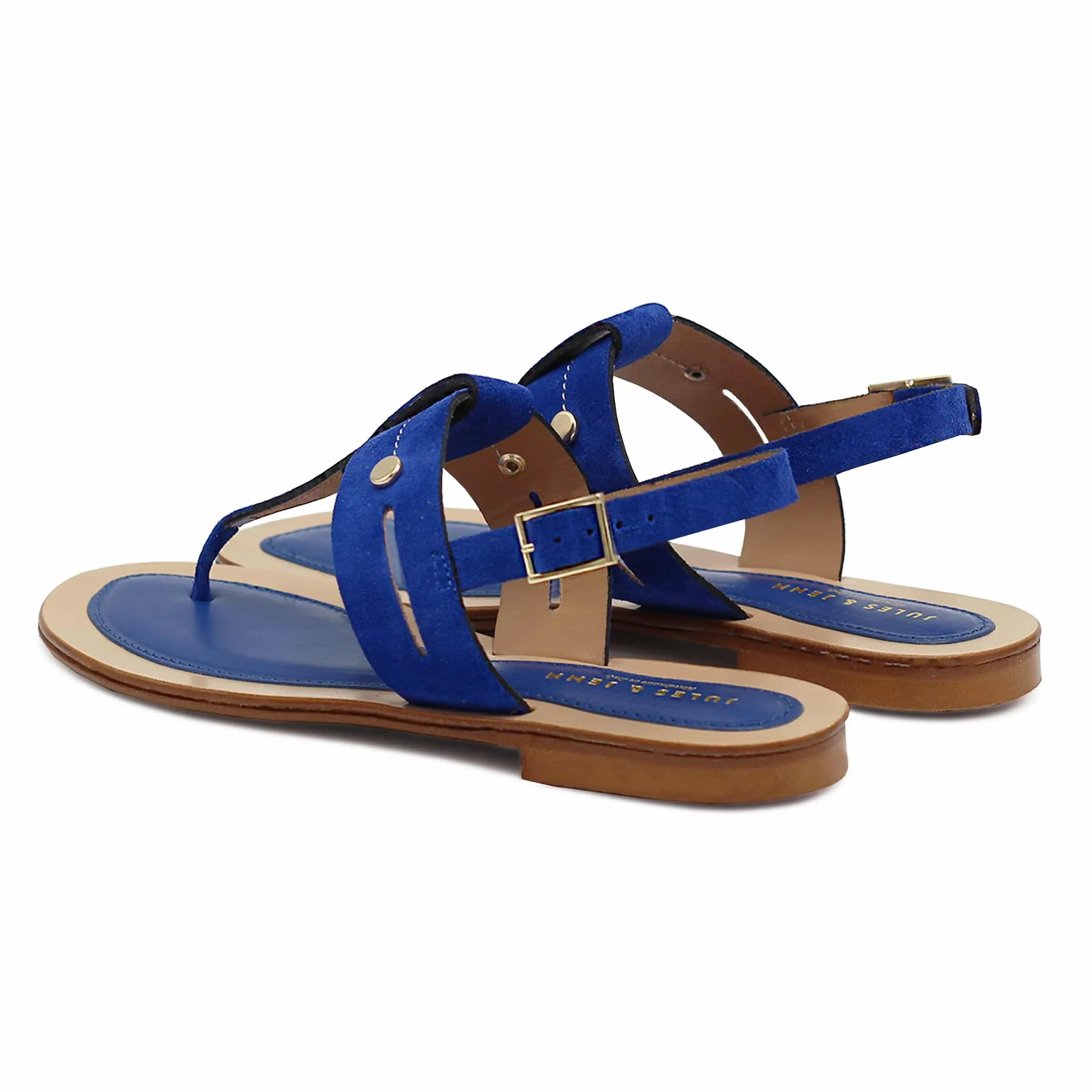 Sandales tropéziennes bleues