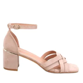 Sandales à talons femme Sabines Kaki beige