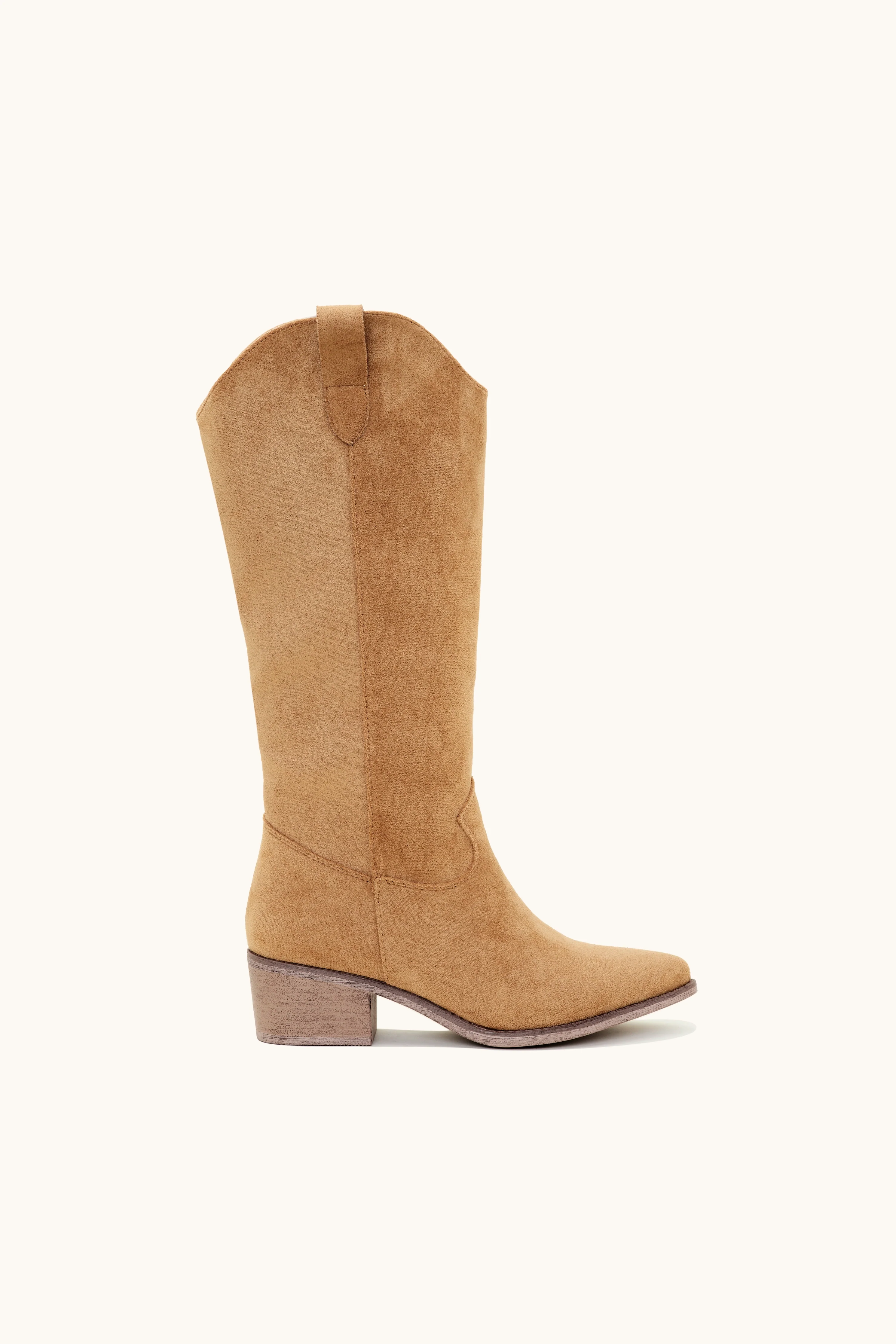 Santiags western en suédine camel