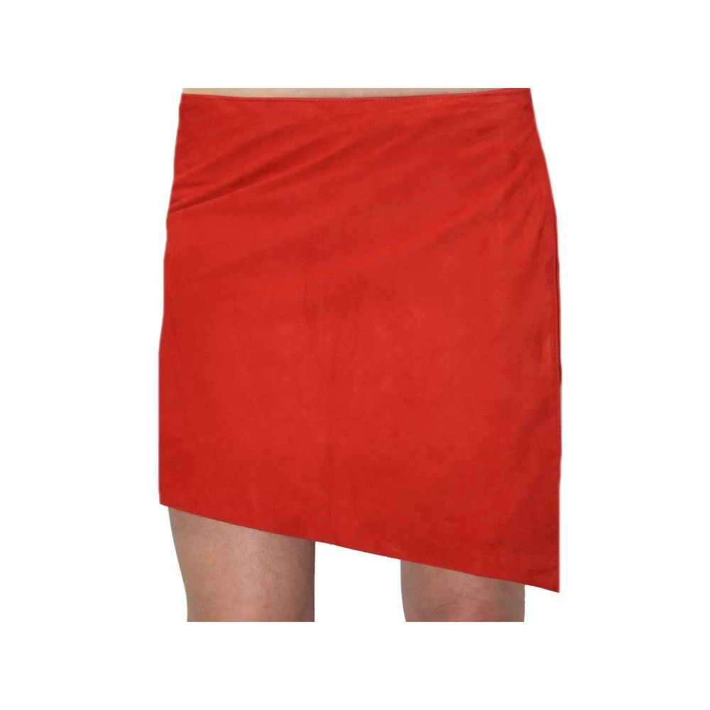 short bernuda jupe agneau velours rouge modèle Shania