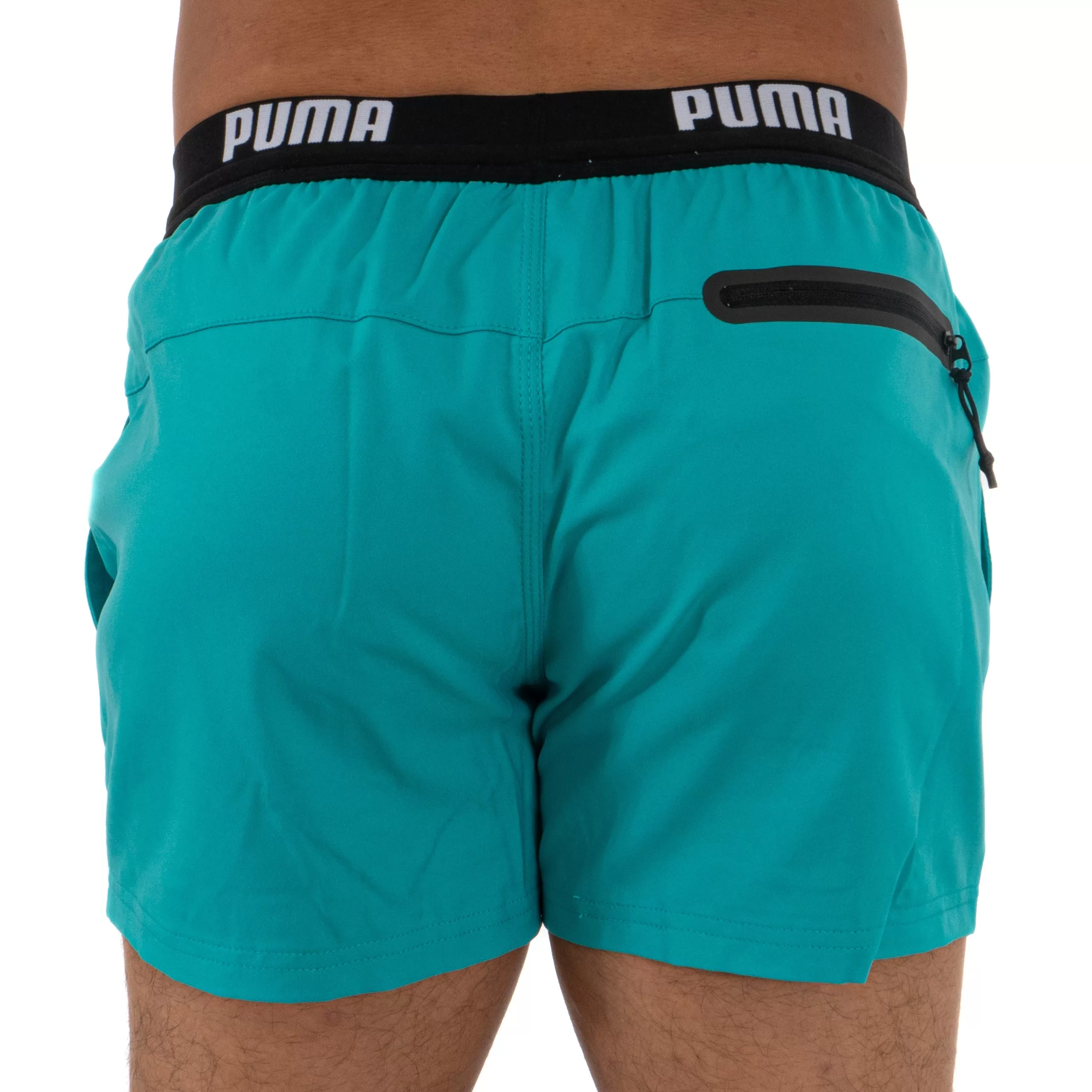 Short de bain court PUMA Swim Logo - aqua - Puma : vente short de b...