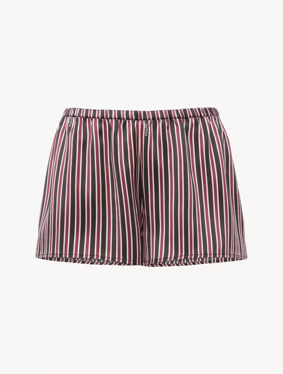 Short de pyjama en soie à rayures