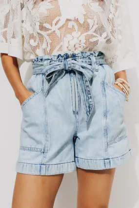 Short en jean taille haute - Jean clair