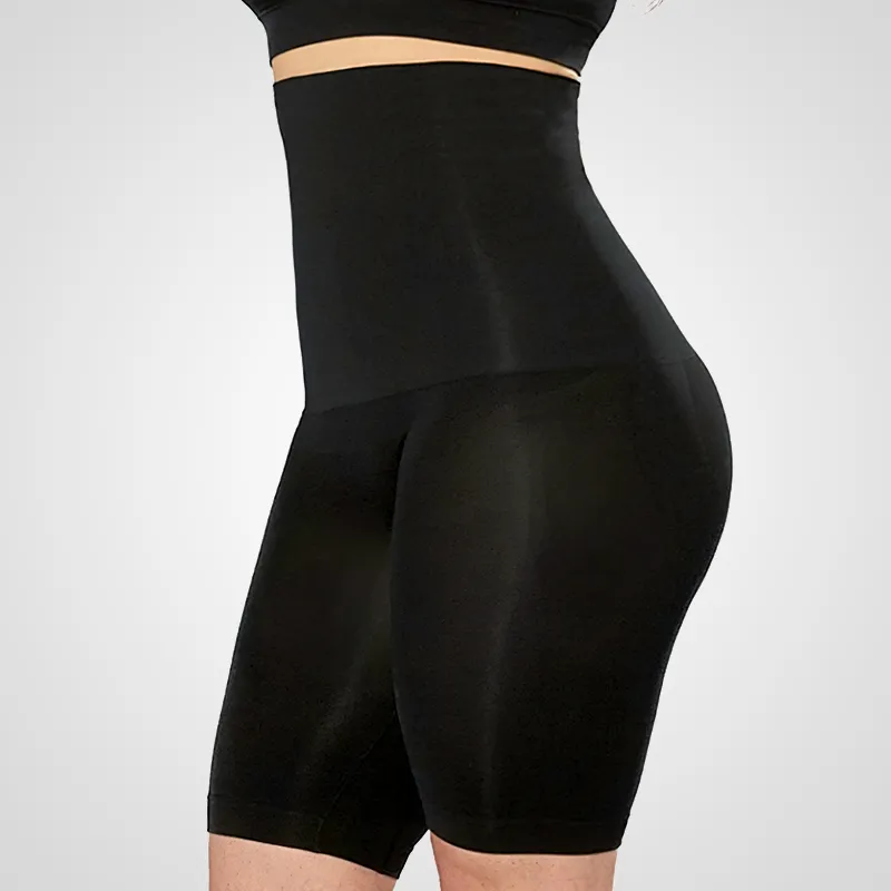 Short gainant taille haute noir