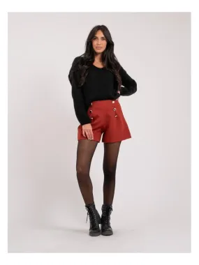 Short taille haute XOHO - Rouge brique