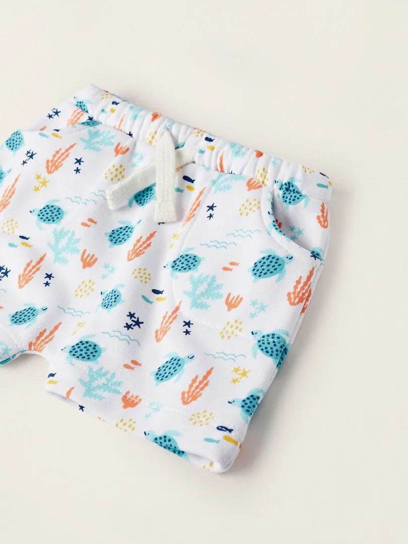 Shorts avec motif pour nouveau-né 'Ocean'  NATURE TAKEOVER - Blanc