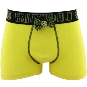 SMILEY WORLD Boxer Homme Coton FUNNY BOW Jaune