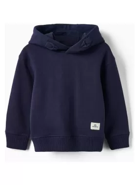 Sweat en coton à capuche pour bébé garçon  ATLANTIC COMPANY - Bleu
