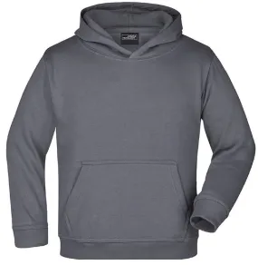 Sweat enfant à capuche JN047k - gris graphite 