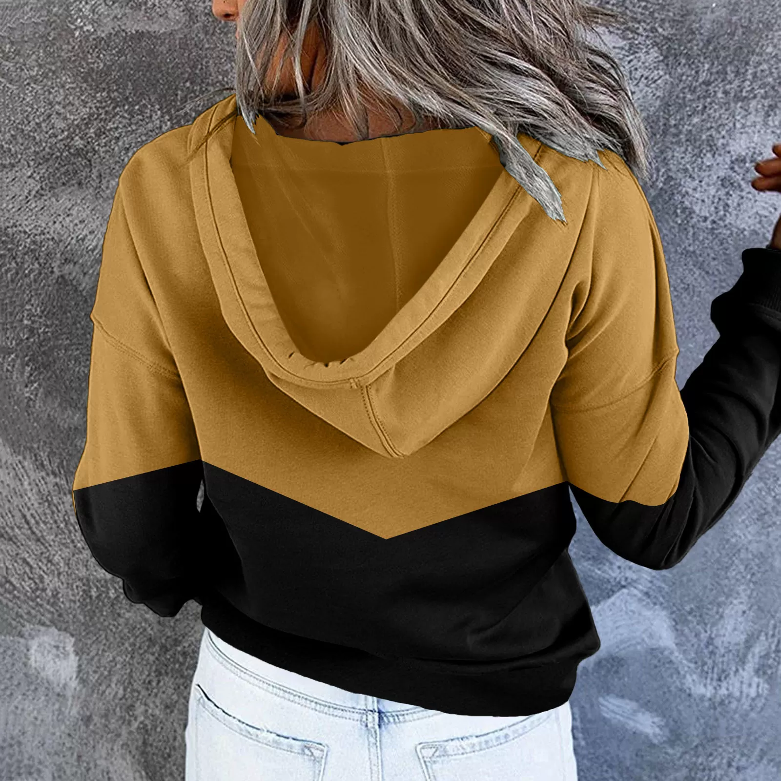 Sweat-shirt bicolore pour femme